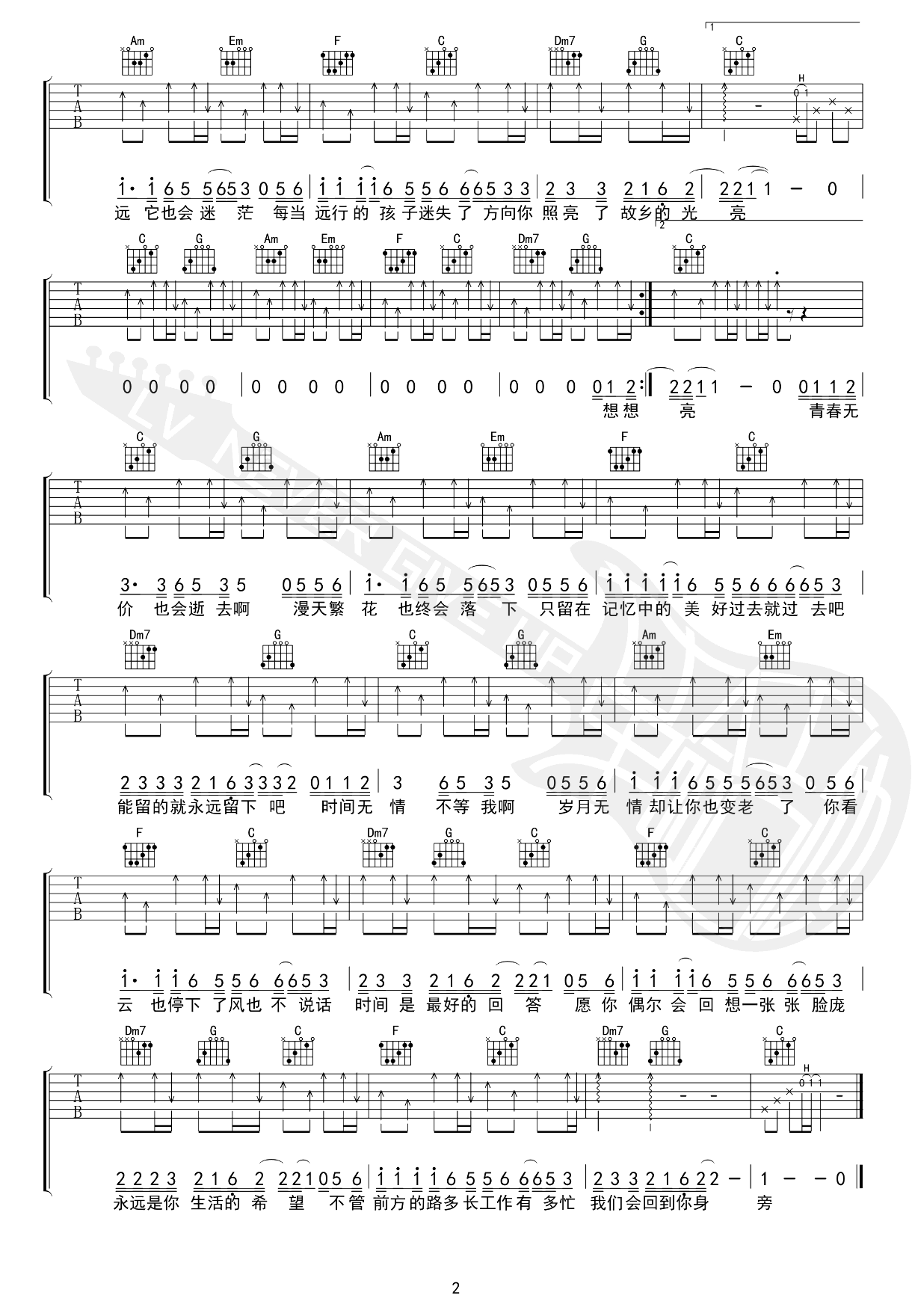 写给辛夷的歌吉他谱-史振宇-弹唱教学视频