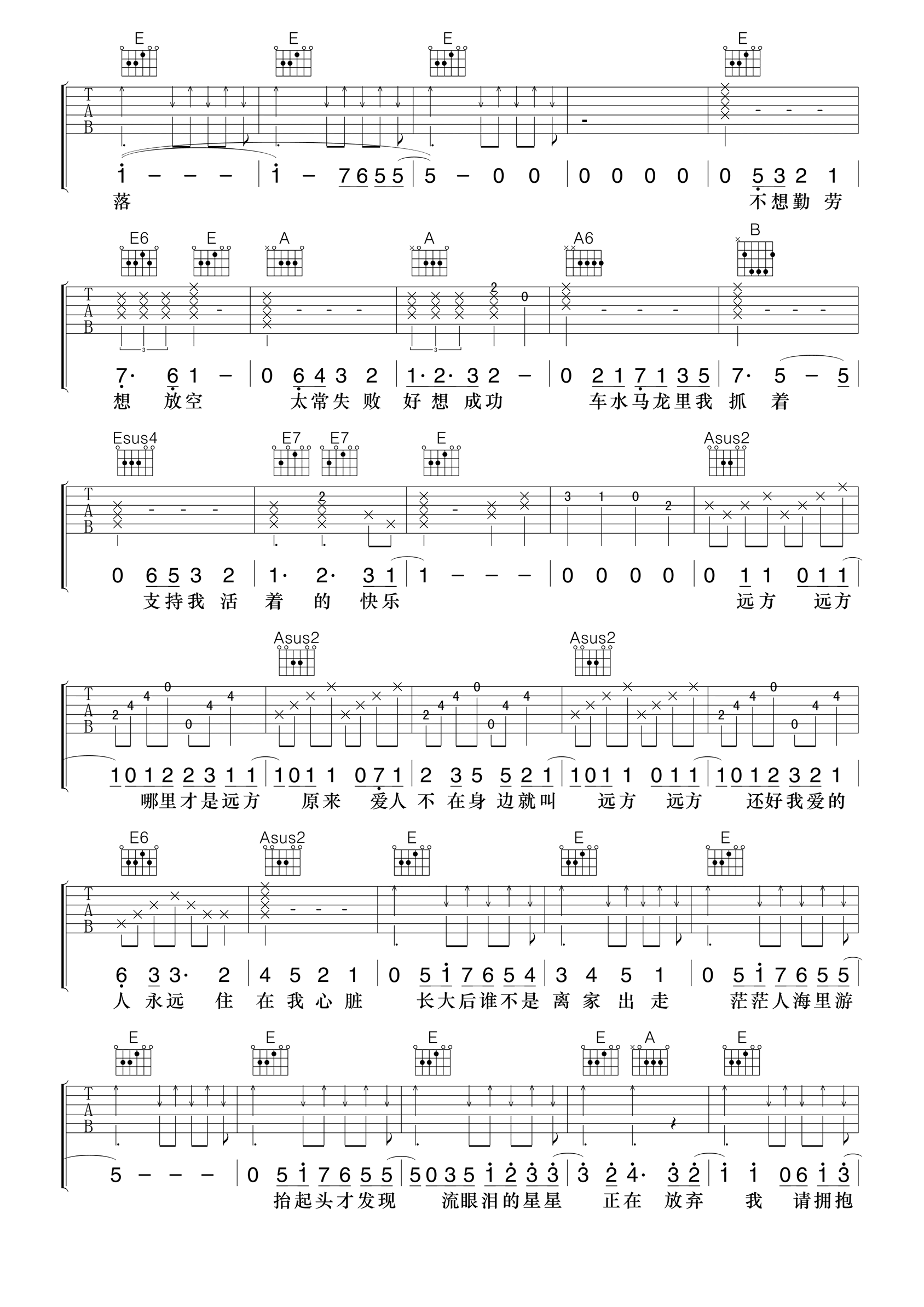 大人中吉他谱-卢广仲-高清完整版